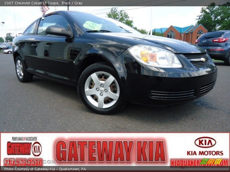Black / Gray 2007 Chevrolet Cobalt LS Coupe