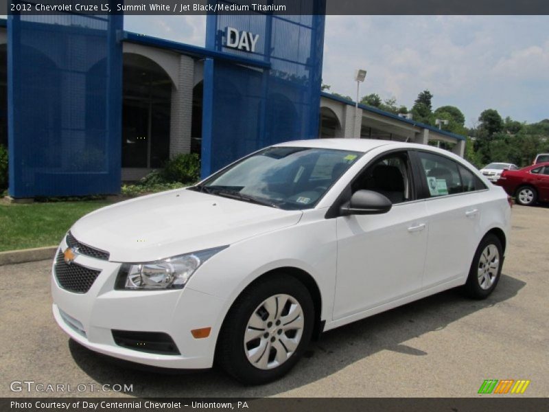 Summit White / Jet Black/Medium Titanium 2012 Chevrolet Cruze LS