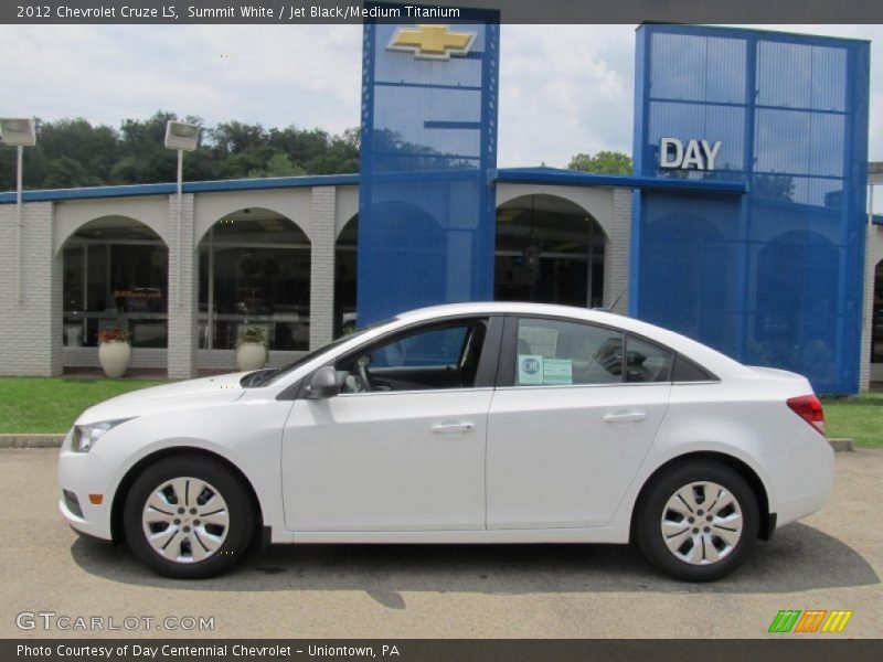 Summit White / Jet Black/Medium Titanium 2012 Chevrolet Cruze LS