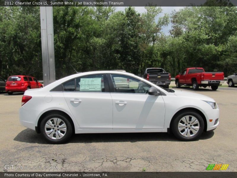 Summit White / Jet Black/Medium Titanium 2012 Chevrolet Cruze LS