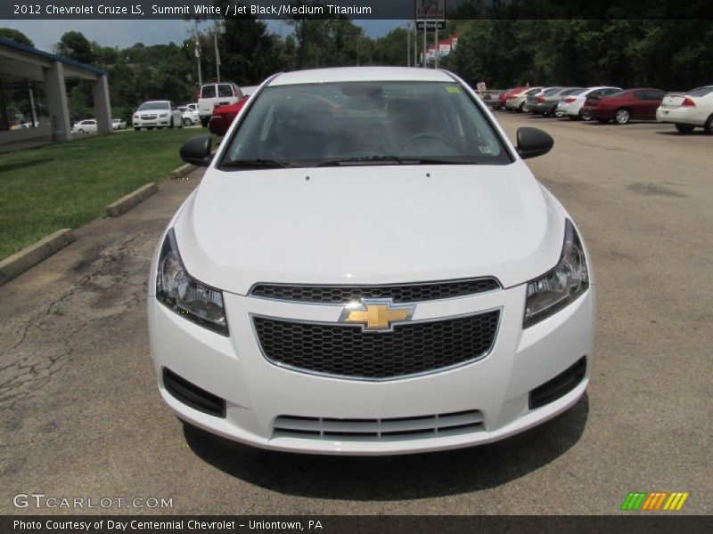 Summit White / Jet Black/Medium Titanium 2012 Chevrolet Cruze LS