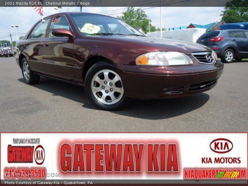 Chestnut Metallic / Beige 2001 Mazda 626 ES