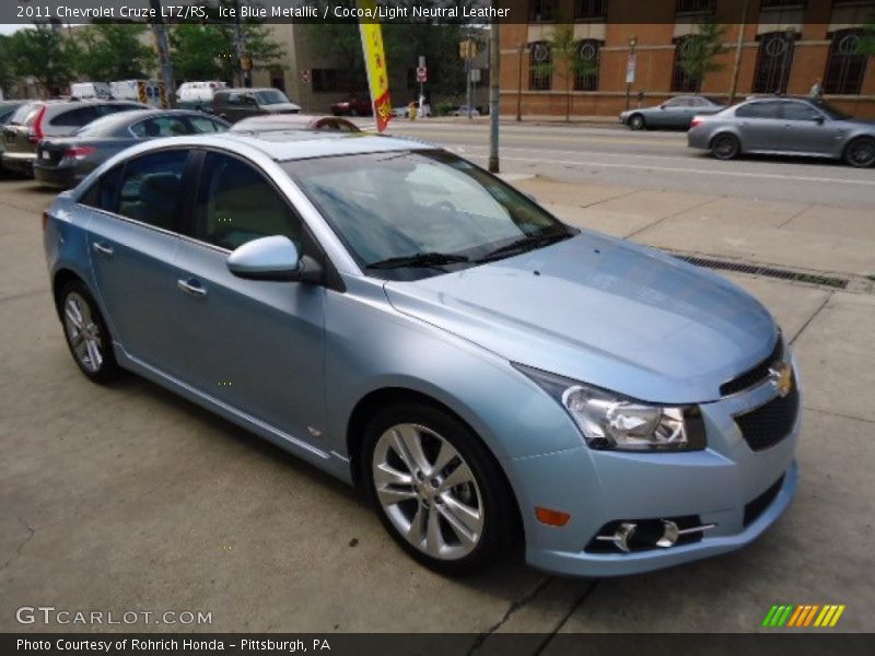 Ice Blue Metallic / Cocoa/Light Neutral Leather 2011 Chevrolet Cruze LTZ/RS