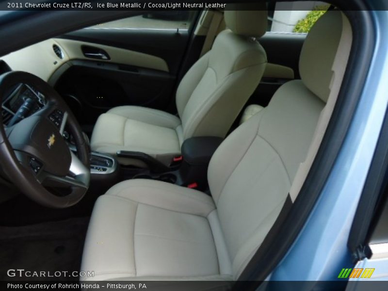 Ice Blue Metallic / Cocoa/Light Neutral Leather 2011 Chevrolet Cruze LTZ/RS