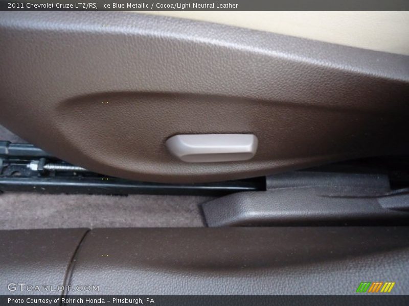 Ice Blue Metallic / Cocoa/Light Neutral Leather 2011 Chevrolet Cruze LTZ/RS