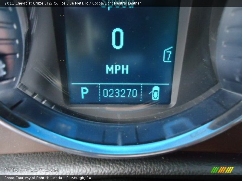 Ice Blue Metallic / Cocoa/Light Neutral Leather 2011 Chevrolet Cruze LTZ/RS