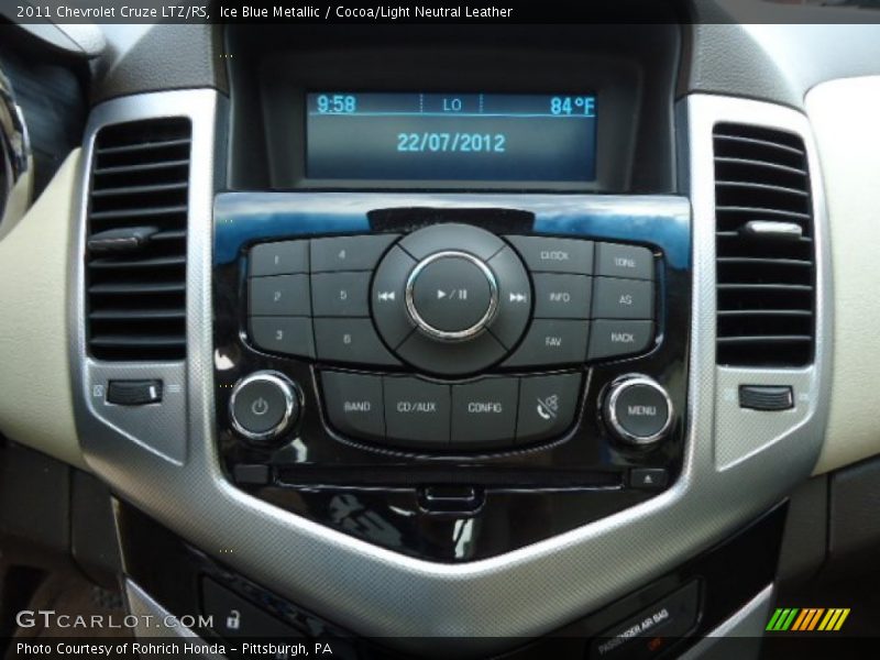 Ice Blue Metallic / Cocoa/Light Neutral Leather 2011 Chevrolet Cruze LTZ/RS