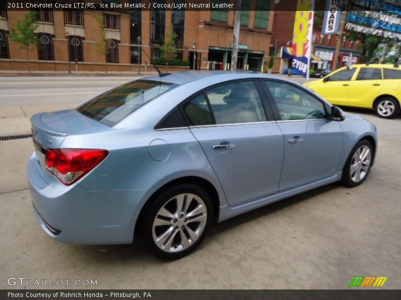Ice Blue Metallic / Cocoa/Light Neutral Leather 2011 Chevrolet Cruze LTZ/RS