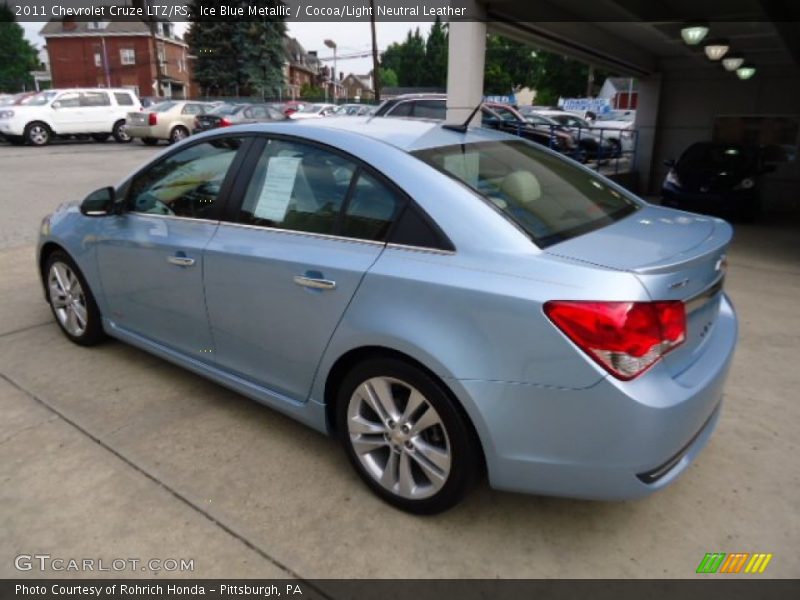 Ice Blue Metallic / Cocoa/Light Neutral Leather 2011 Chevrolet Cruze LTZ/RS