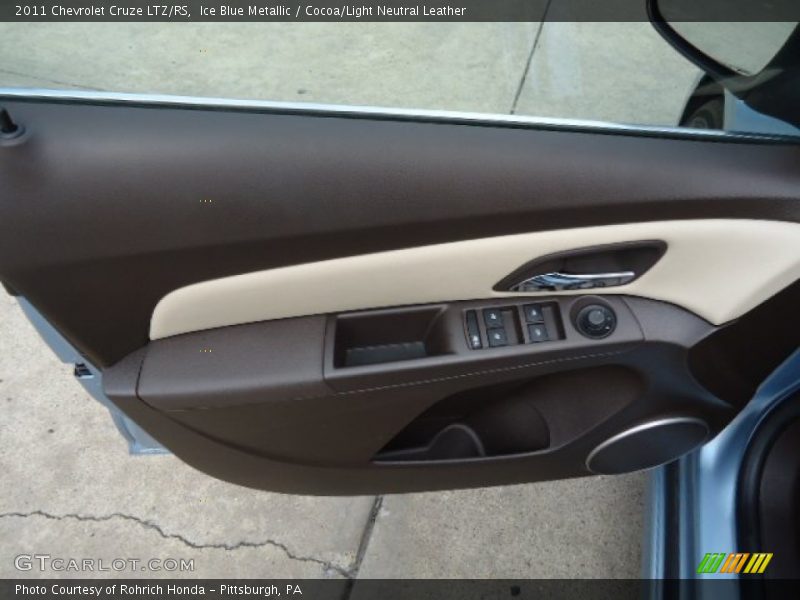 Ice Blue Metallic / Cocoa/Light Neutral Leather 2011 Chevrolet Cruze LTZ/RS