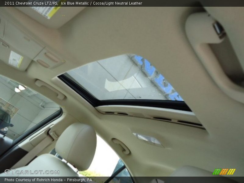 Ice Blue Metallic / Cocoa/Light Neutral Leather 2011 Chevrolet Cruze LTZ/RS