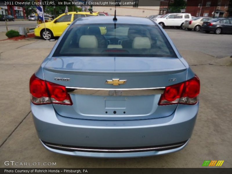 Ice Blue Metallic / Cocoa/Light Neutral Leather 2011 Chevrolet Cruze LTZ/RS