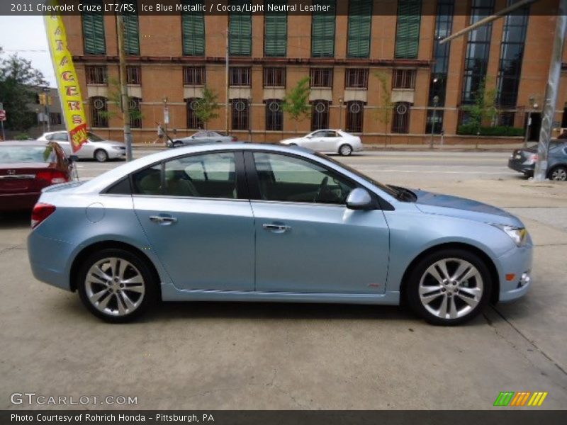Ice Blue Metallic / Cocoa/Light Neutral Leather 2011 Chevrolet Cruze LTZ/RS