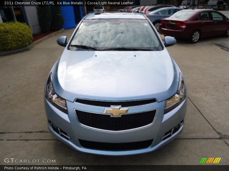 Ice Blue Metallic / Cocoa/Light Neutral Leather 2011 Chevrolet Cruze LTZ/RS
