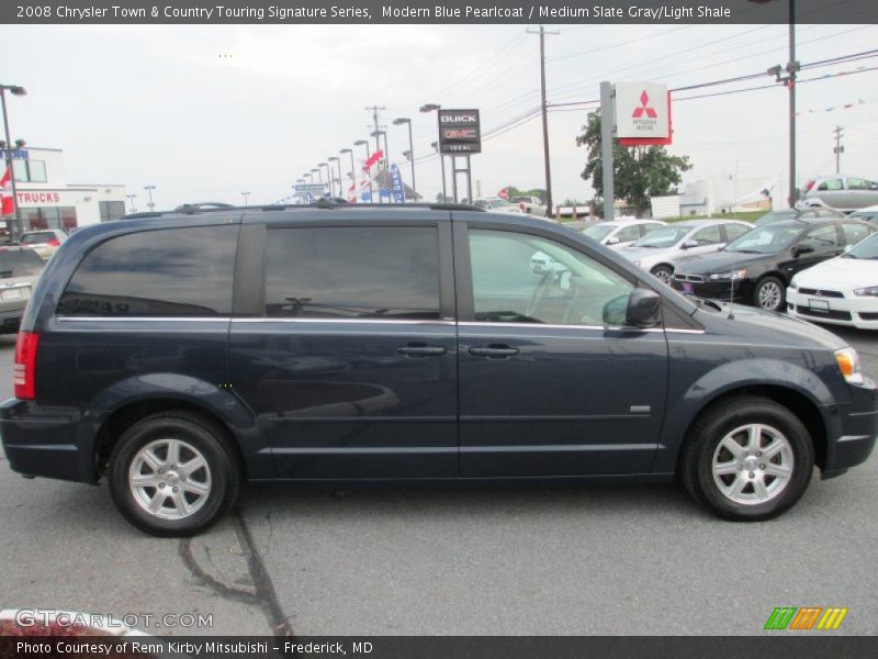 Modern Blue Pearlcoat / Medium Slate Gray/Light Shale 2008 Chrysler Town & Country Touring Signature Series