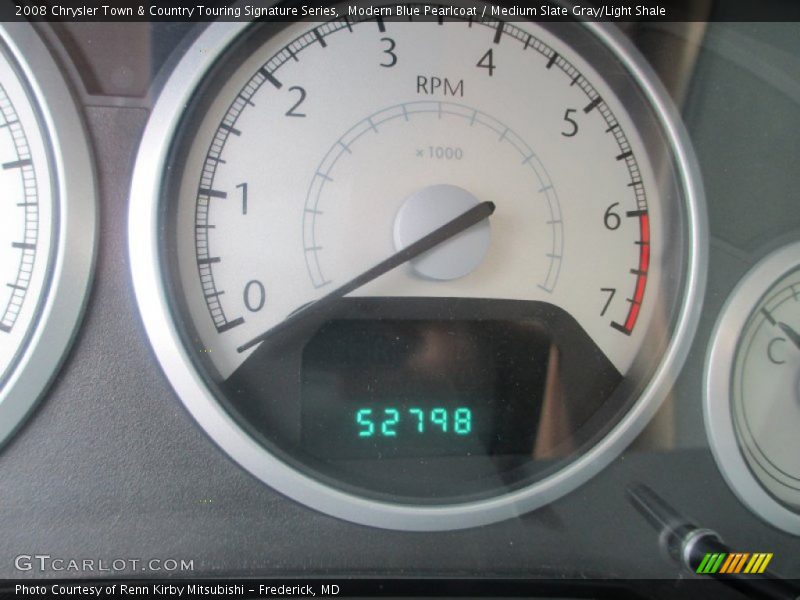 Modern Blue Pearlcoat / Medium Slate Gray/Light Shale 2008 Chrysler Town & Country Touring Signature Series