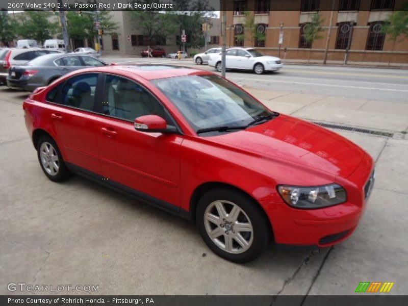 Passion Red / Dark Beige/Quartz 2007 Volvo S40 2.4i