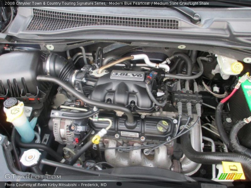 Modern Blue Pearlcoat / Medium Slate Gray/Light Shale 2008 Chrysler Town & Country Touring Signature Series