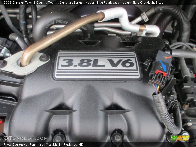 Modern Blue Pearlcoat / Medium Slate Gray/Light Shale 2008 Chrysler Town & Country Touring Signature Series