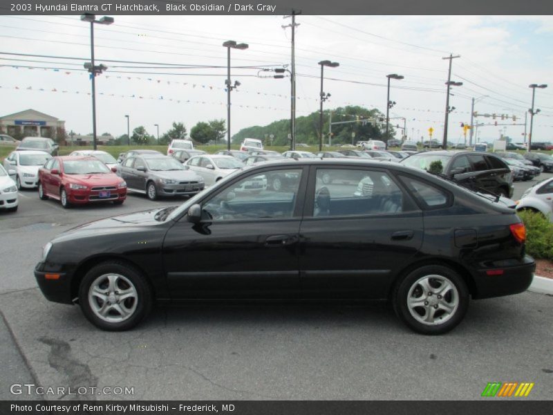 Black Obsidian / Dark Gray 2003 Hyundai Elantra GT Hatchback