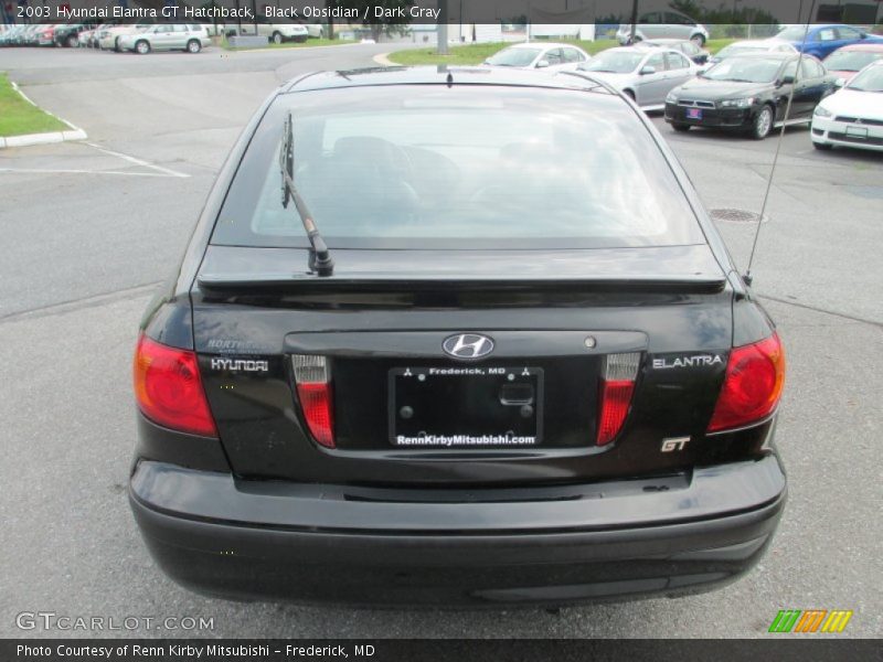 Black Obsidian / Dark Gray 2003 Hyundai Elantra GT Hatchback