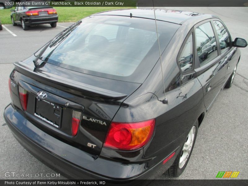 Black Obsidian / Dark Gray 2003 Hyundai Elantra GT Hatchback