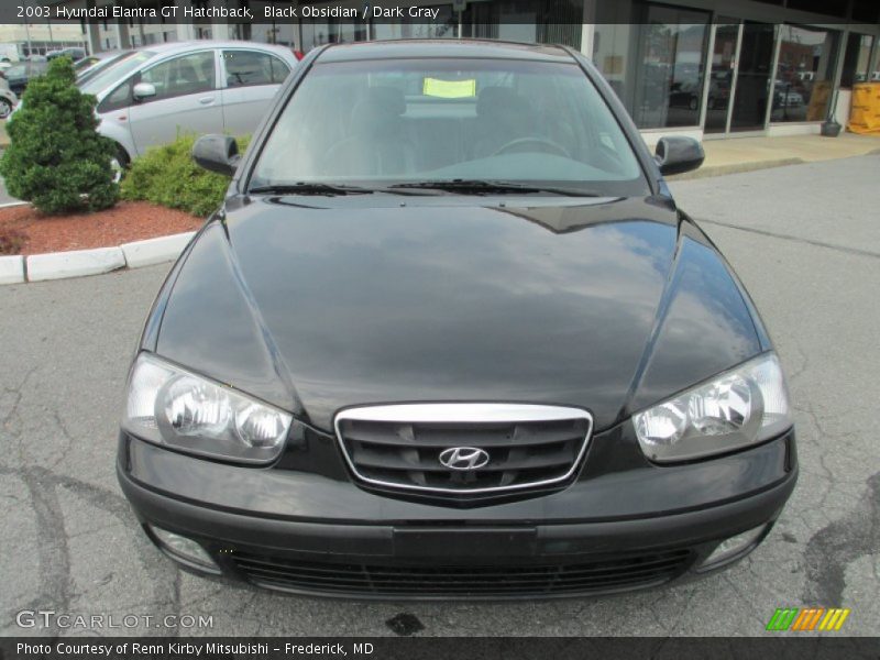 Black Obsidian / Dark Gray 2003 Hyundai Elantra GT Hatchback