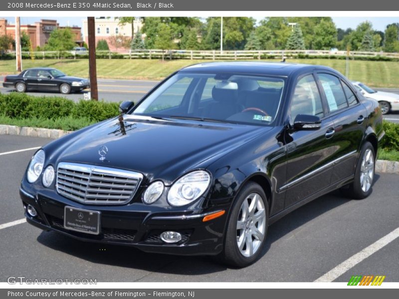 Black / Black 2008 Mercedes-Benz E 350 4Matic Sedan