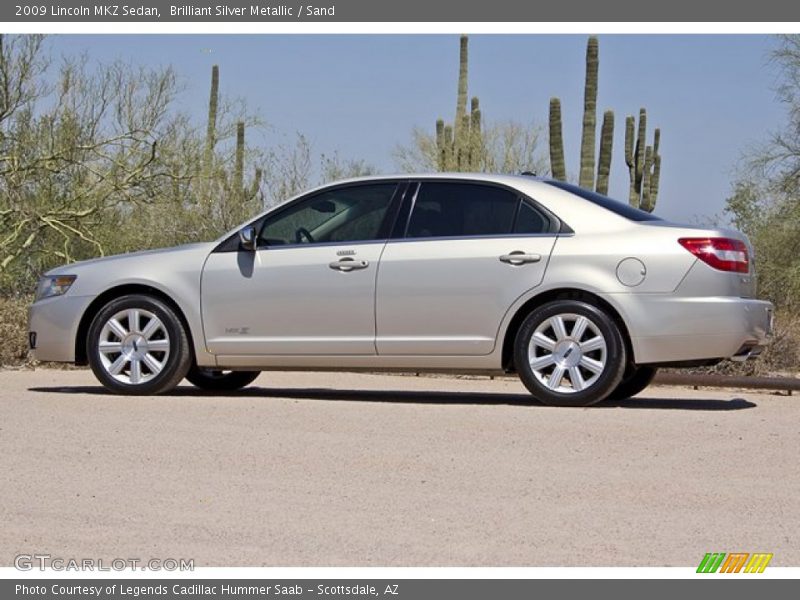 Brilliant Silver Metallic / Sand 2009 Lincoln MKZ Sedan