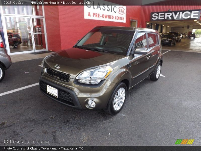 Moss Green Metallic / Black Soul Logo Cloth 2013 Kia Soul +