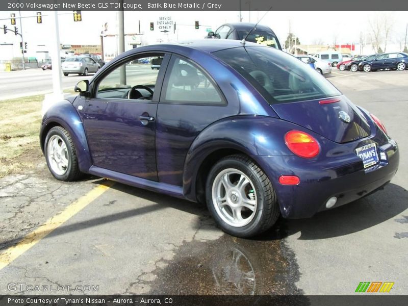 Batik Blue Metallic / Grey 2000 Volkswagen New Beetle GLS TDI Coupe