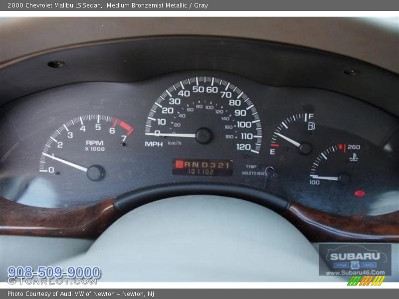 Medium Bronzemist Metallic / Gray 2000 Chevrolet Malibu LS Sedan