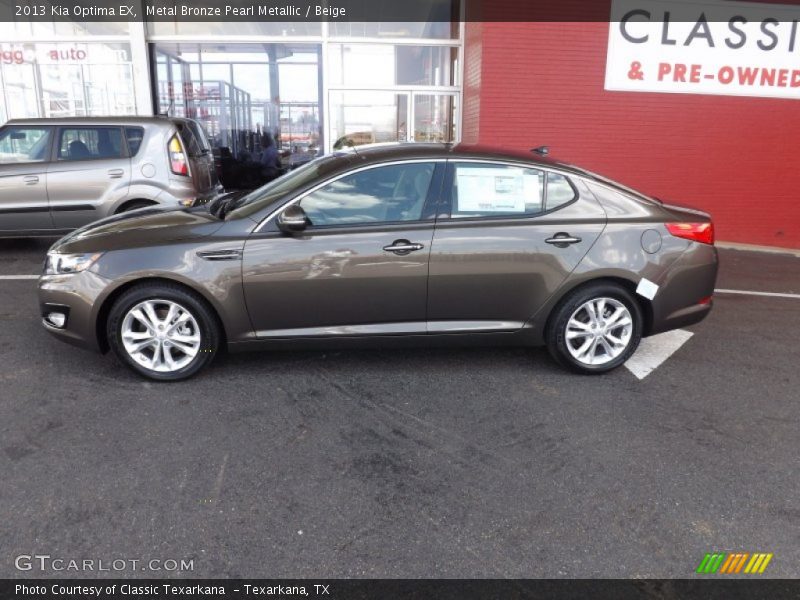 Metal Bronze Pearl Metallic / Beige 2013 Kia Optima EX