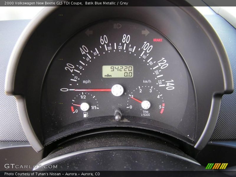 Batik Blue Metallic / Grey 2000 Volkswagen New Beetle GLS TDI Coupe