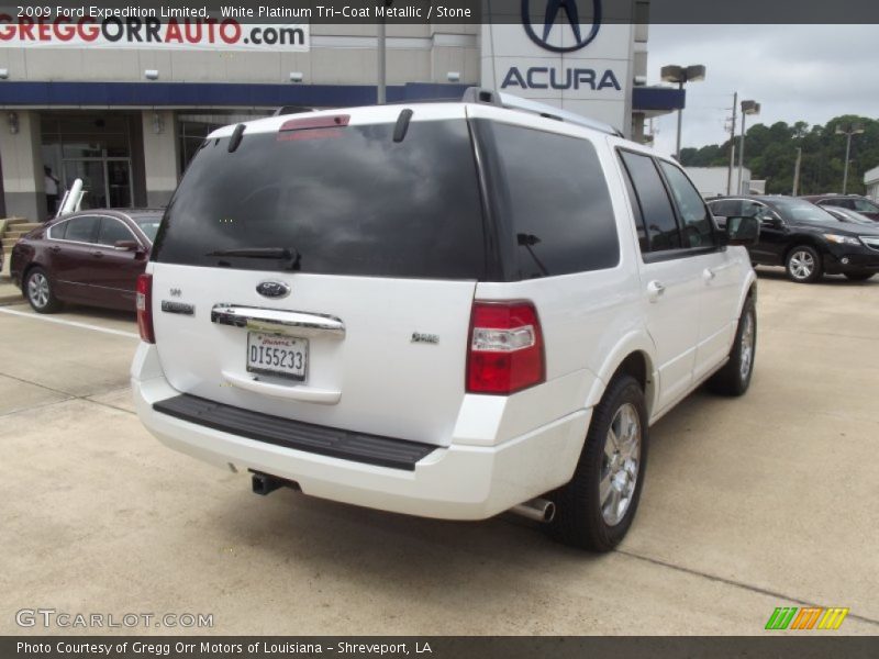 White Platinum Tri-Coat Metallic / Stone 2009 Ford Expedition Limited