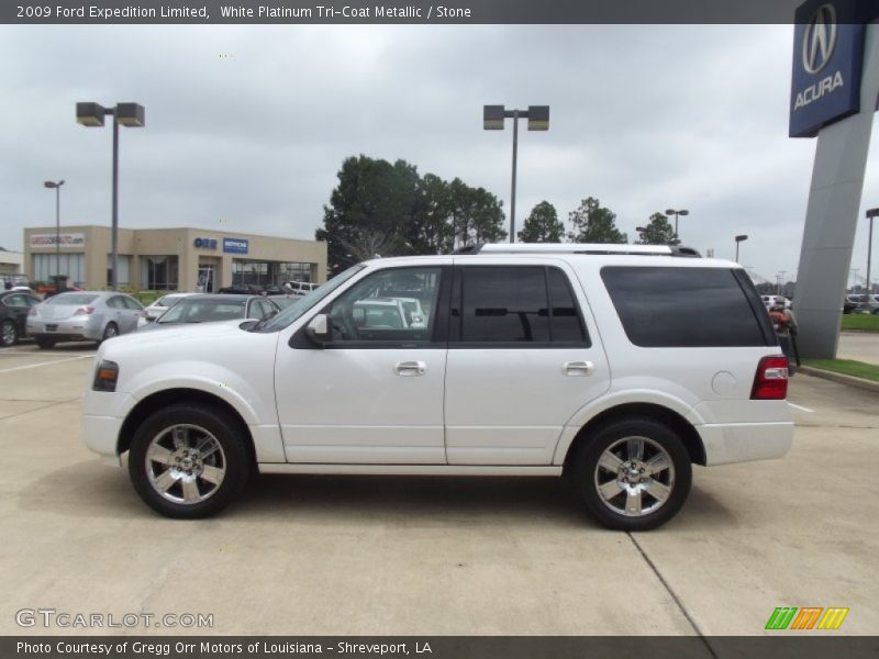 White Platinum Tri-Coat Metallic / Stone 2009 Ford Expedition Limited