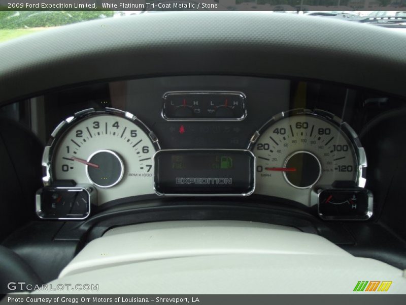 White Platinum Tri-Coat Metallic / Stone 2009 Ford Expedition Limited