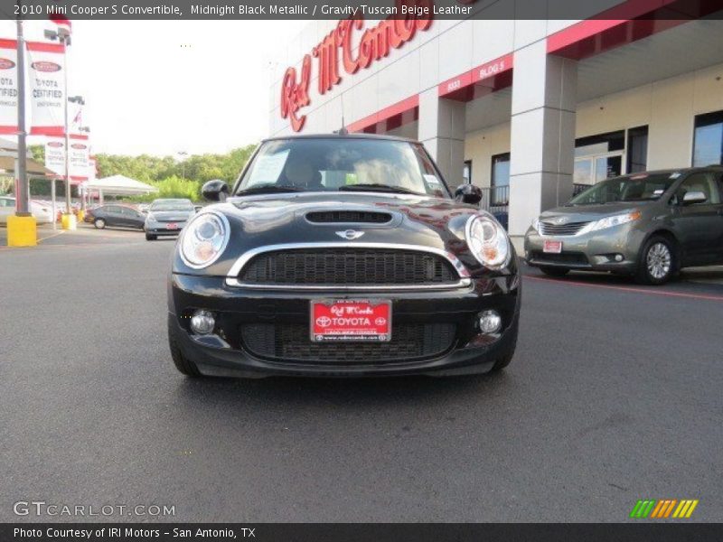 Midnight Black Metallic / Gravity Tuscan Beige Leather 2010 Mini Cooper S Convertible