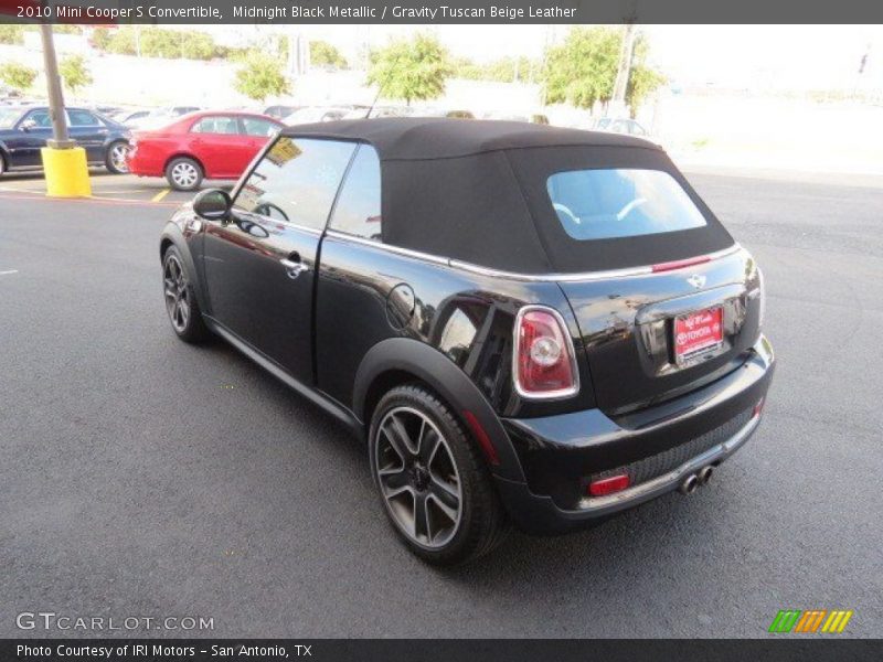 Midnight Black Metallic / Gravity Tuscan Beige Leather 2010 Mini Cooper S Convertible