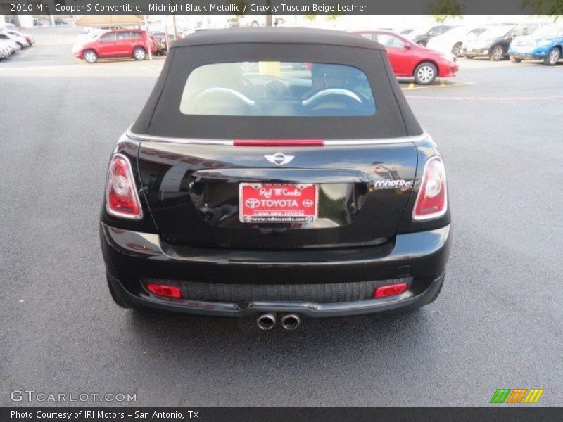 Midnight Black Metallic / Gravity Tuscan Beige Leather 2010 Mini Cooper S Convertible