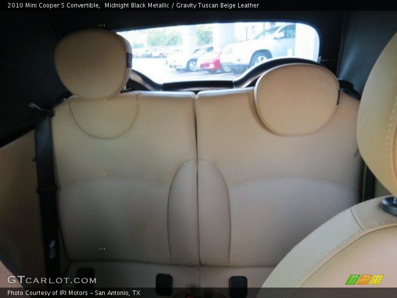 Midnight Black Metallic / Gravity Tuscan Beige Leather 2010 Mini Cooper S Convertible