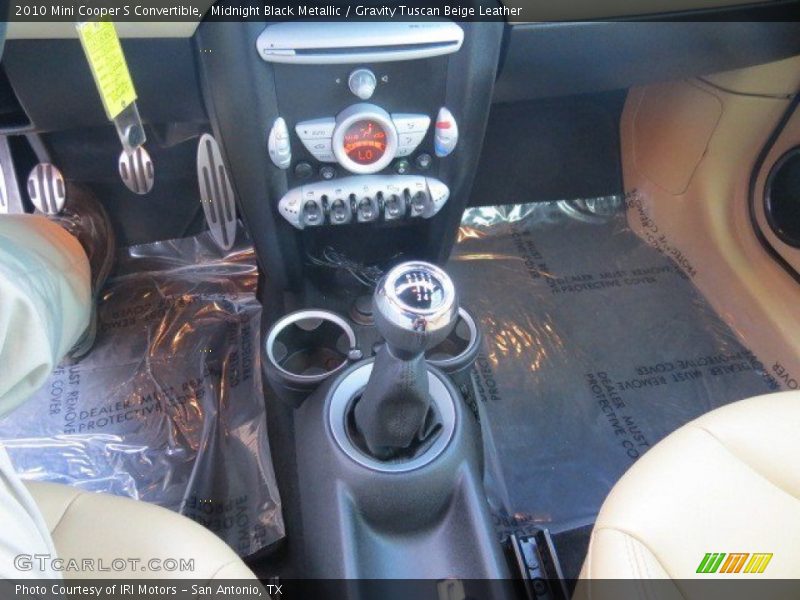 Midnight Black Metallic / Gravity Tuscan Beige Leather 2010 Mini Cooper S Convertible