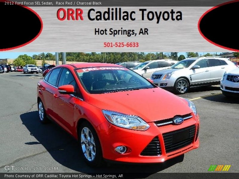 Race Red / Charcoal Black 2012 Ford Focus SEL Sedan