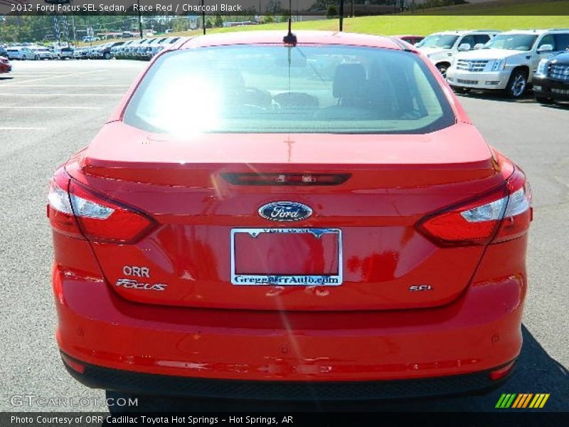Race Red / Charcoal Black 2012 Ford Focus SEL Sedan