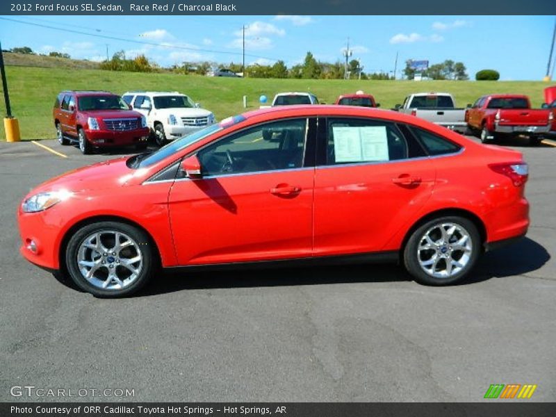 Race Red / Charcoal Black 2012 Ford Focus SEL Sedan