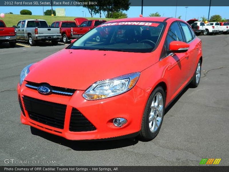 Race Red / Charcoal Black 2012 Ford Focus SEL Sedan