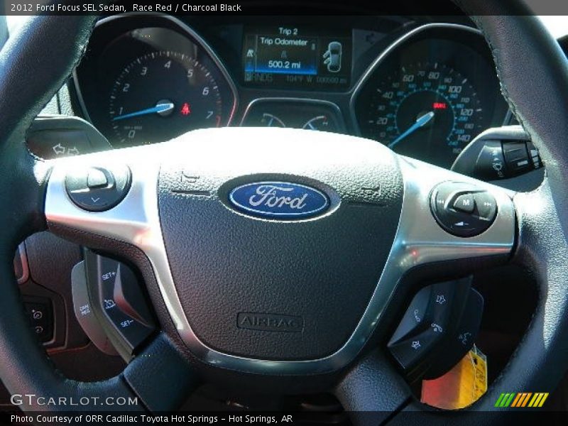 Race Red / Charcoal Black 2012 Ford Focus SEL Sedan