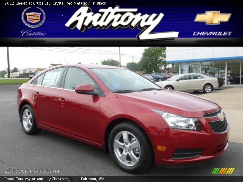 Crystal Red Metallic / Jet Black 2012 Chevrolet Cruze LT