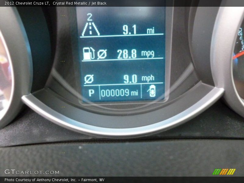 Crystal Red Metallic / Jet Black 2012 Chevrolet Cruze LT