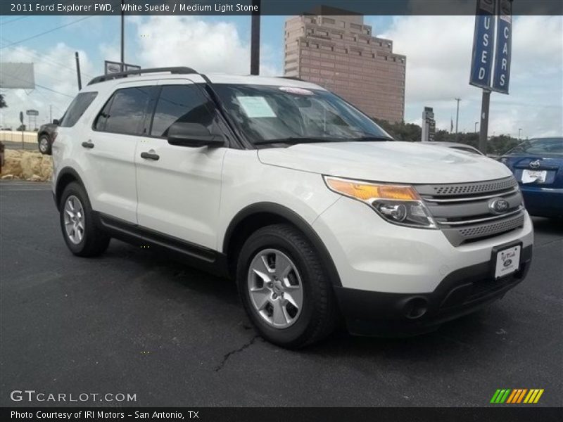 White Suede / Medium Light Stone 2011 Ford Explorer FWD